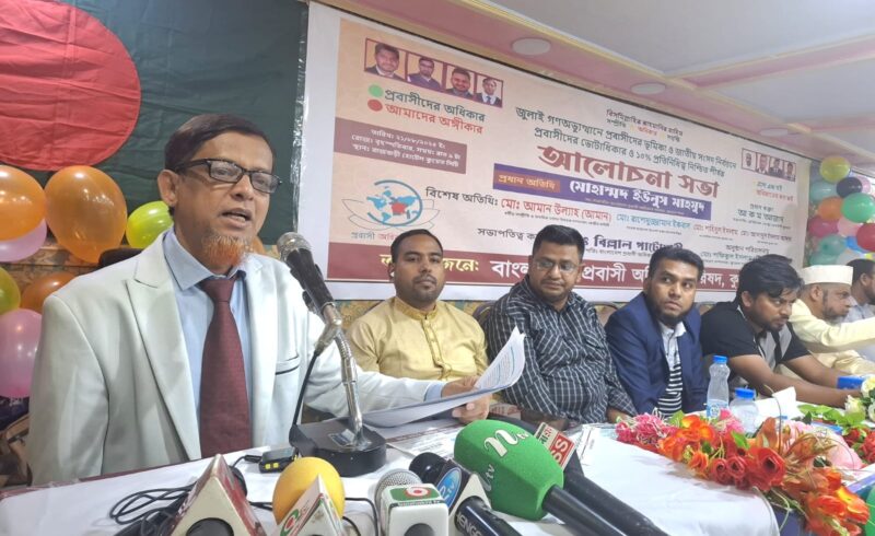 প্রবাসীদের জন্য অনলাইন মোবাইল অ্যাপস এর মাধ্যমে জাতীয় সংসদে ভোটের আয়োজন করুন-আমির হোসেন মজুমদার